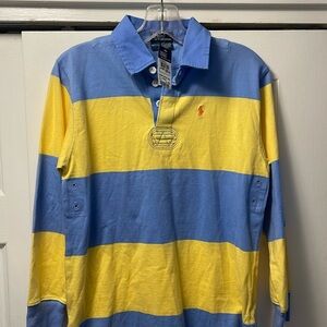 New W/Tag Polo By Ralph Lauren Iconic Rugby Shirt Youth Size Medium 12-14